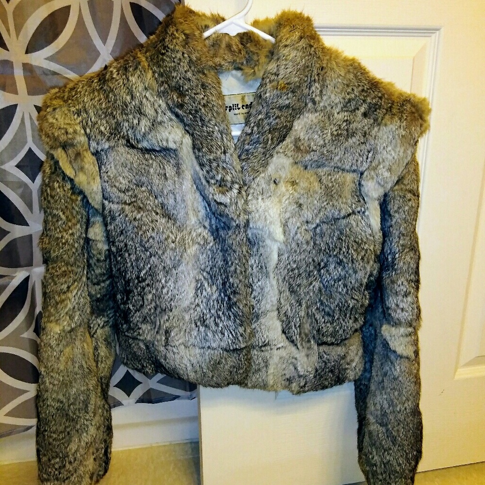 Vintage 100%  Rabbit Fur Coat